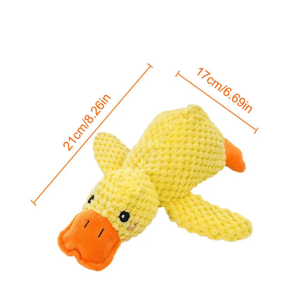 Dog Calming Duck Plush Toy with Quack Sound