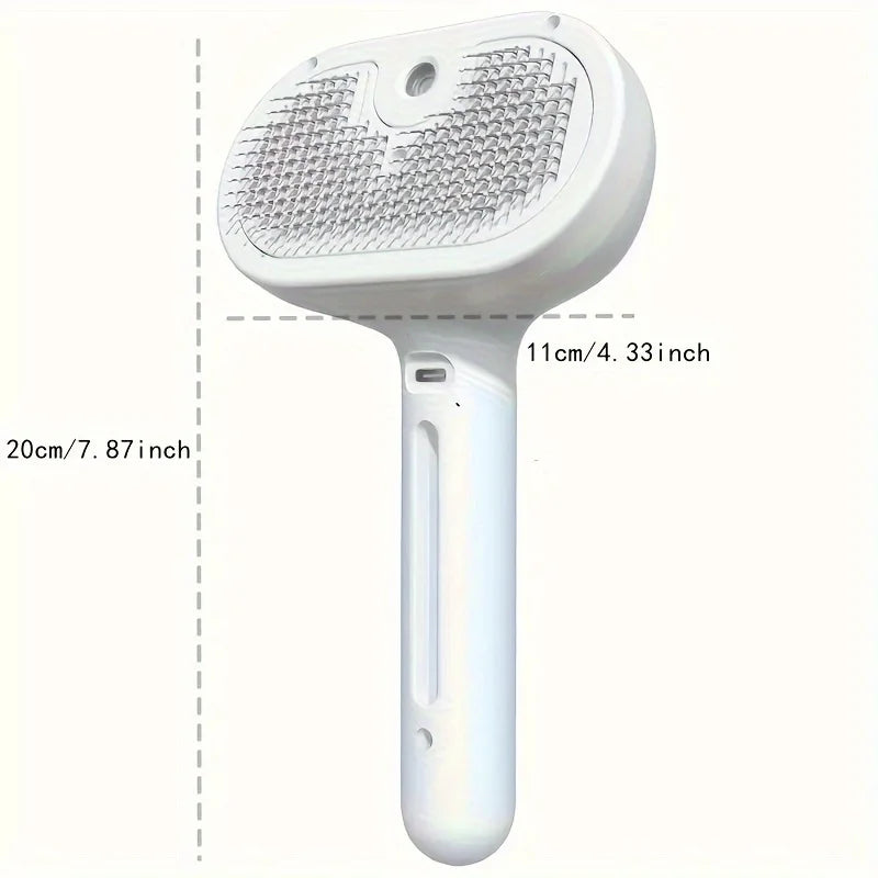 Pet Spray Hair Comb with Dematting & Cleaning Brush