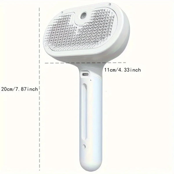Pet Spray Hair Comb with Dematting & Cleaning Brush