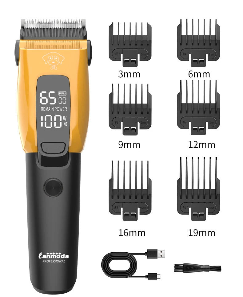 Professional Type-C Rechargeable Pet Hair Trimmer – For Dogs & Cat