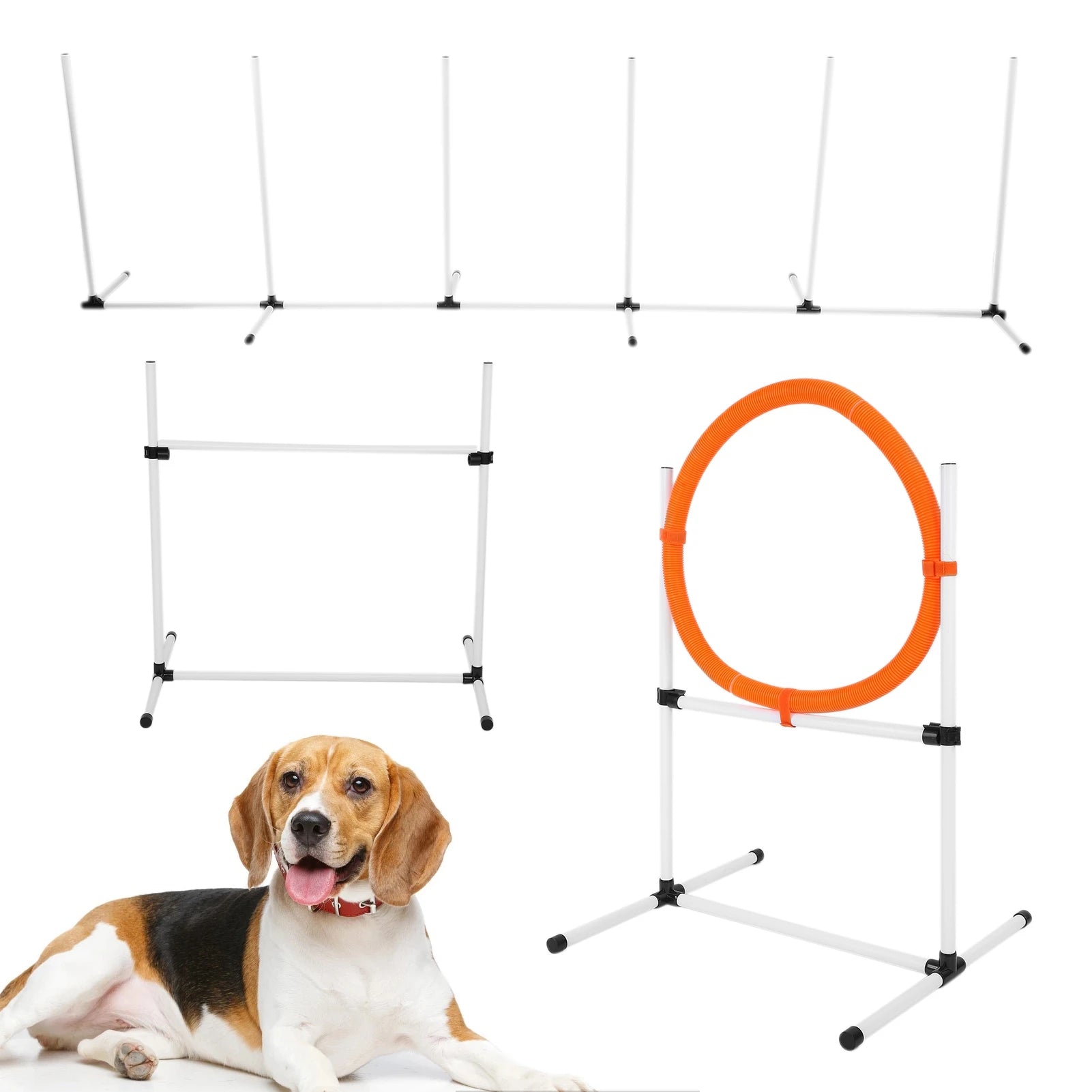 Adjustable Dog Bar Jump Hurdle Set
