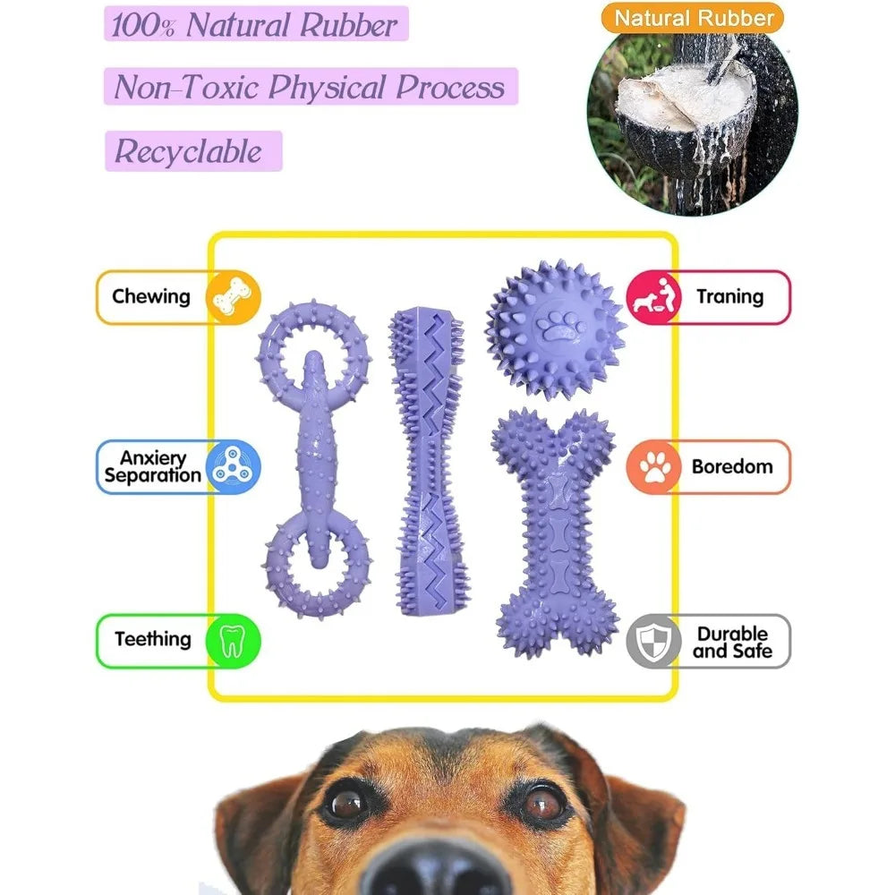 Puppy Teething Chew Toy with Food Dispenser