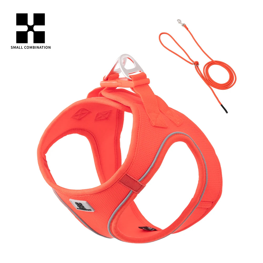 Adjustable Reflective Dog Harness & Leash Set – For Small to Medium Pets