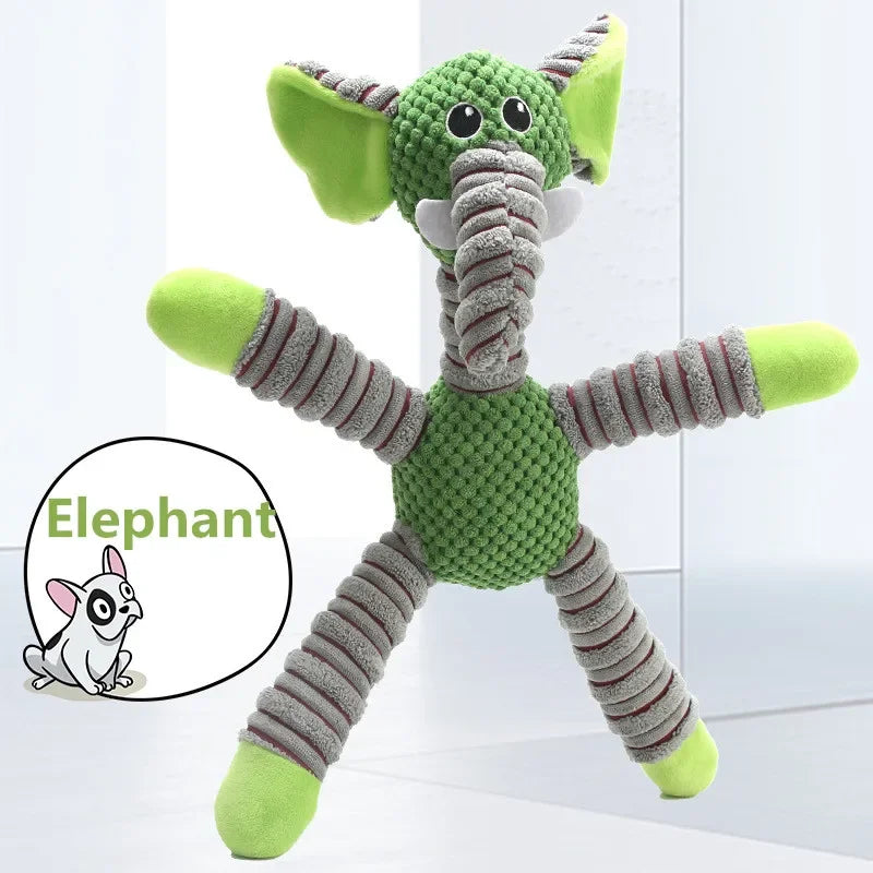 Plush Squeaky Chew Toy – Durable Animal Shape for Large Dogs