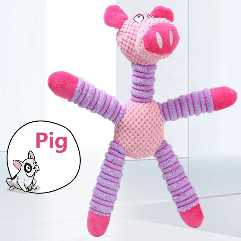 Plush Squeaky Chew Toy – Durable Animal Shape for Large Dogs