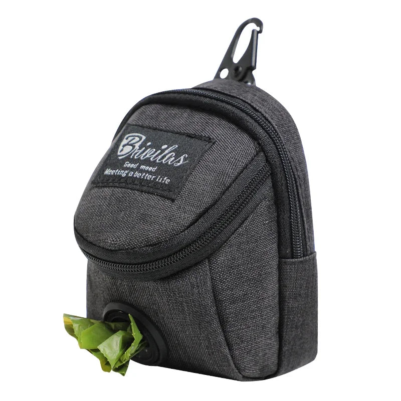 Portable Dog Training Treat Pouch with Poop Bag Dispenser