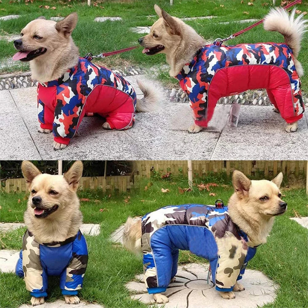 Autumn/Winter Padded Waterproof Dog Coat with Reflective Strips