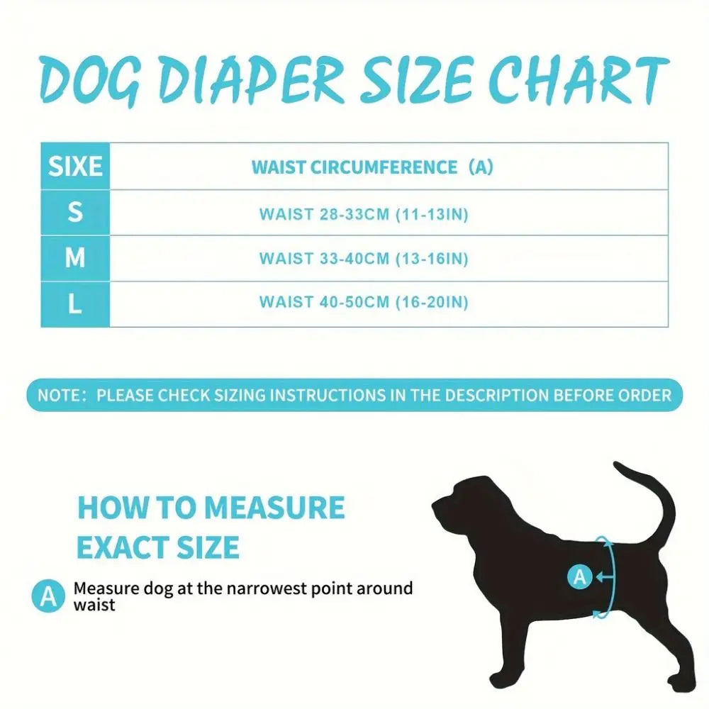Reusable Dog Diapers – Washable Belly Bands with Leakproof Lining