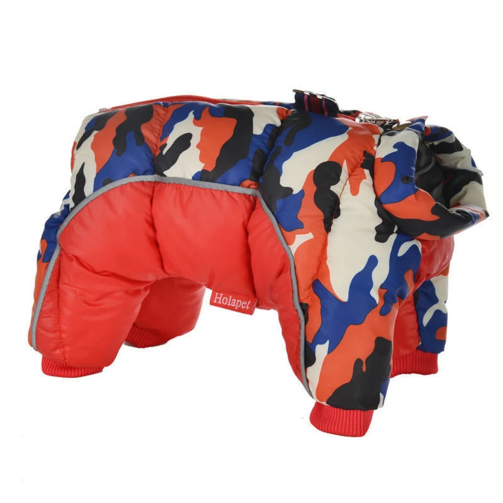 Autumn/Winter Padded Waterproof Dog Coat with Reflective Strips