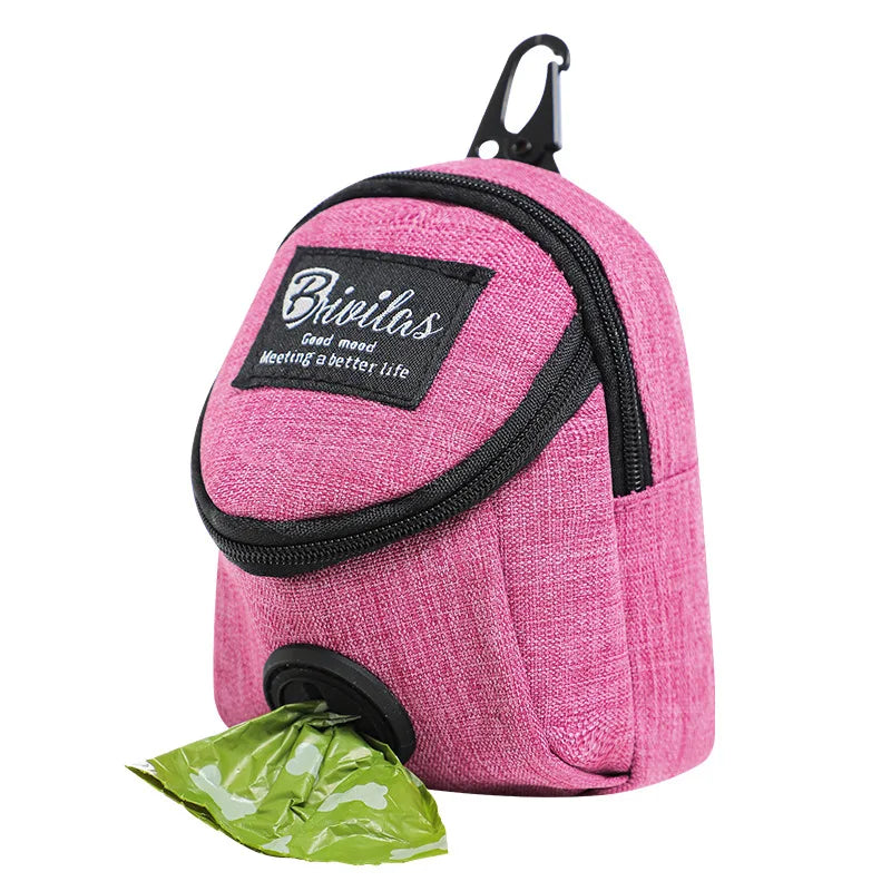 Portable Dog Training Treat Pouch with Poop Bag Dispenser