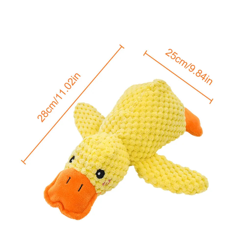 Dog Calming Duck Plush Toy with Quack Sound