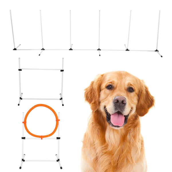 Adjustable Dog Bar Jump Hurdle Set