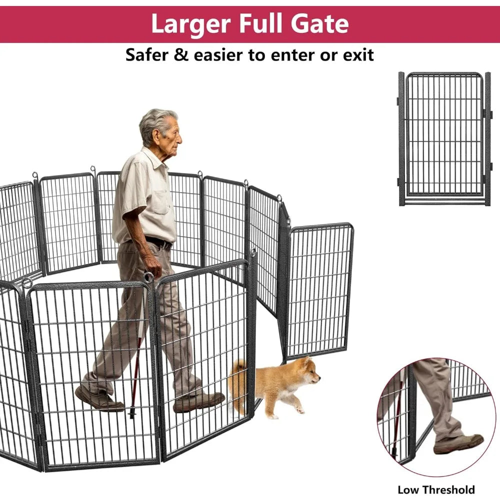 40" Outdoor/Indoor Dog Playpen with Door