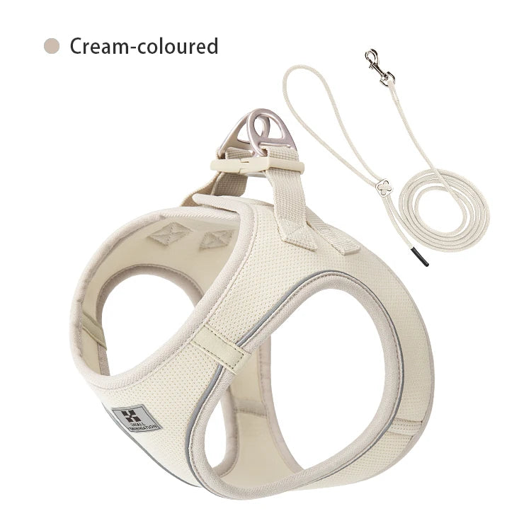 Adjustable Reflective Dog Harness & Leash Set – For Small to Medium Pets