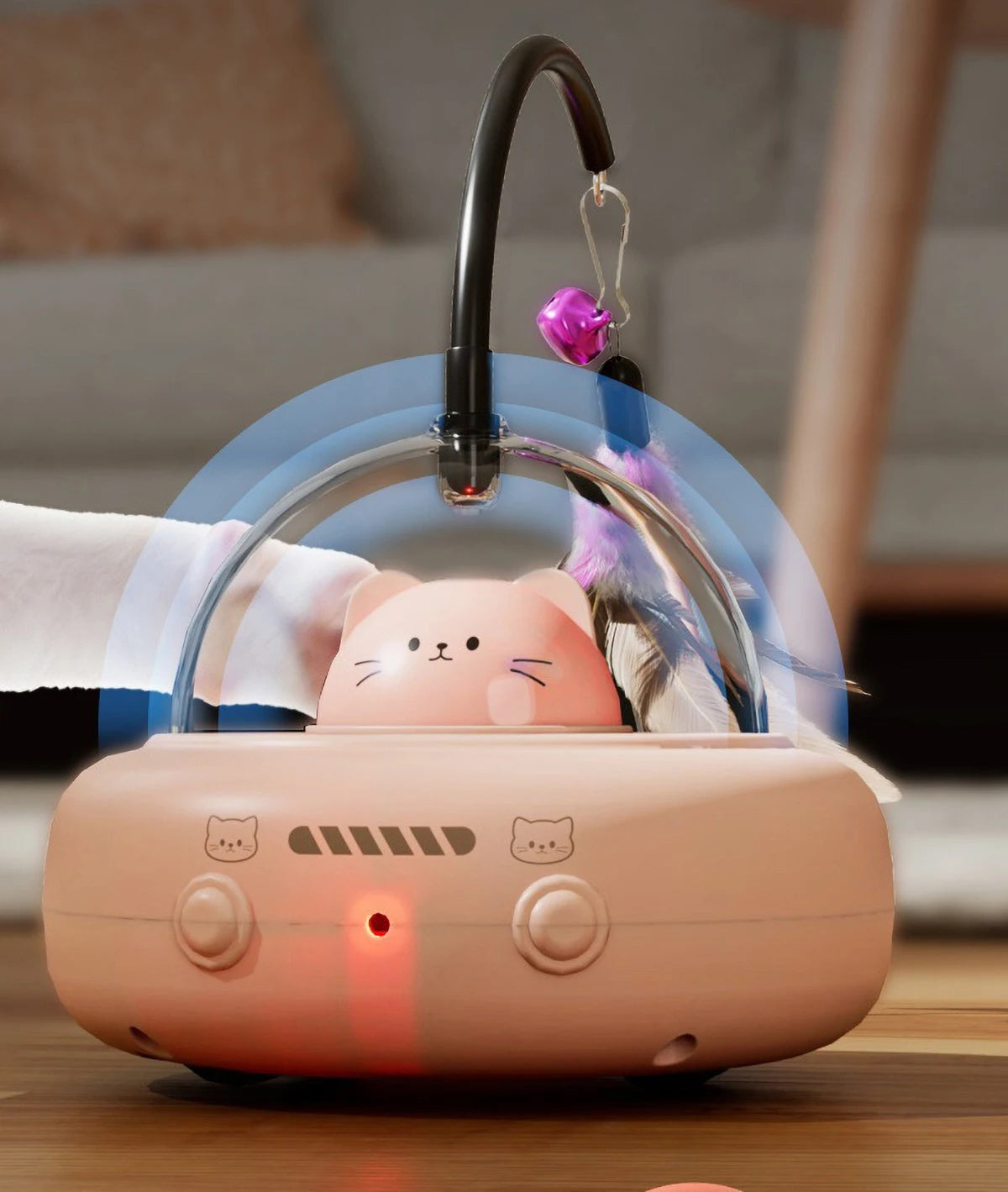 Intelligent Cat Toy Red Dot Laser with RainIntelligent Red Dot Laser Cat Toy with Rainbow Light & USB Chargingow Light Obstacle Avoidance USB Charging Automatic Standby Bionic Cat Teaser