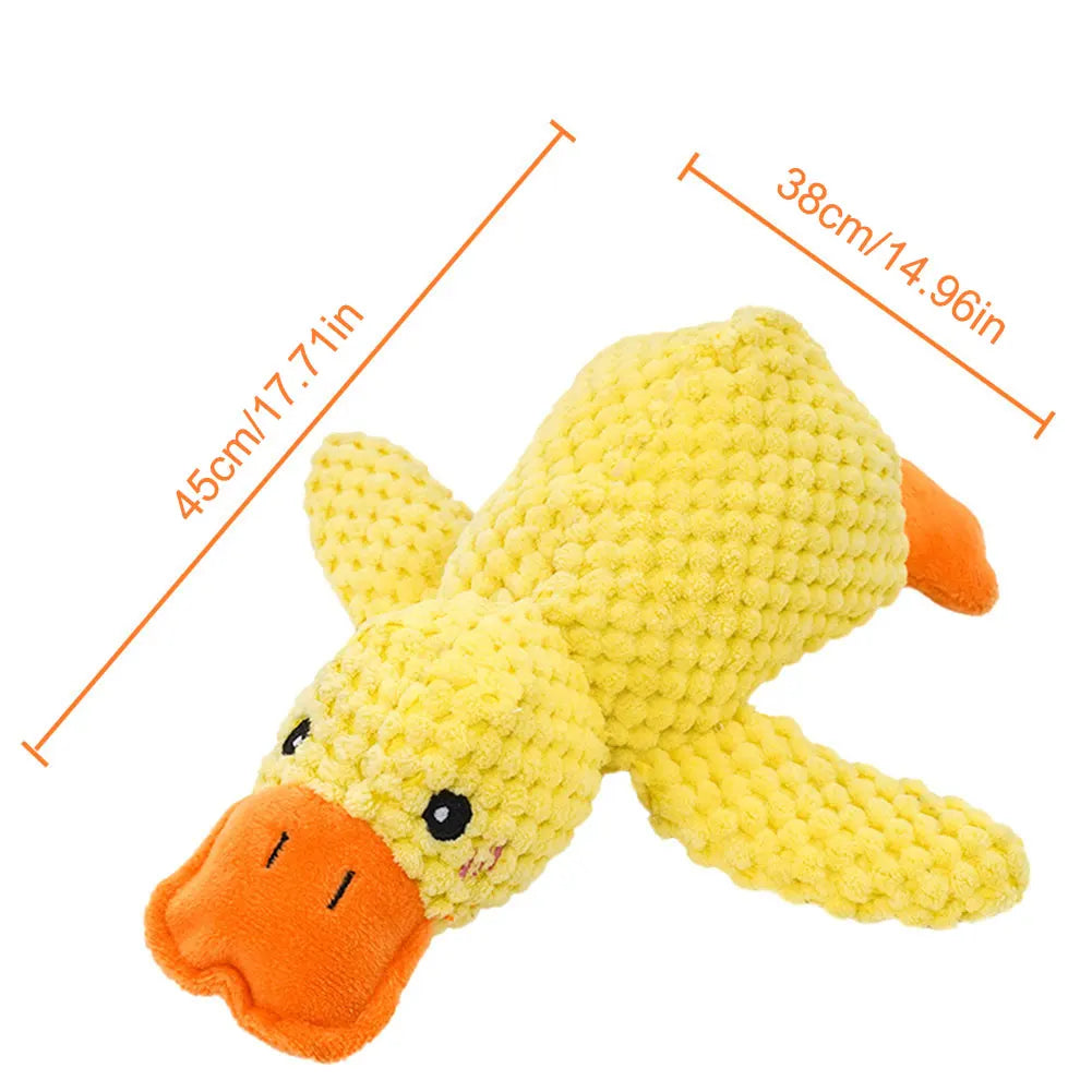 Dog Calming Duck Plush Toy with Quack Sound