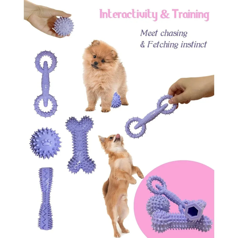 Puppy Teething Chew Toy with Food Dispenser