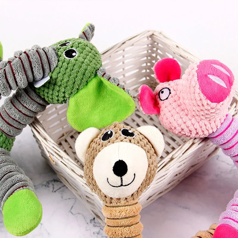 Plush Squeaky Chew Toy – Durable Animal Shape for Large Dogs