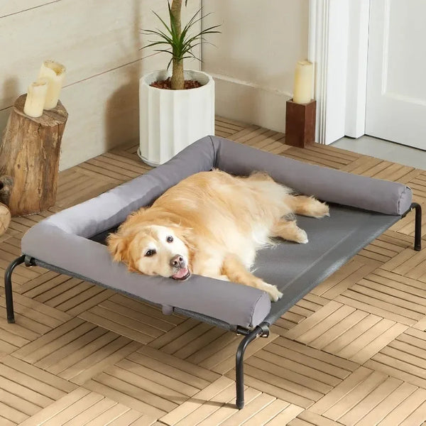 Elevated Cooling Dog Bed with Chew-Proof Frame