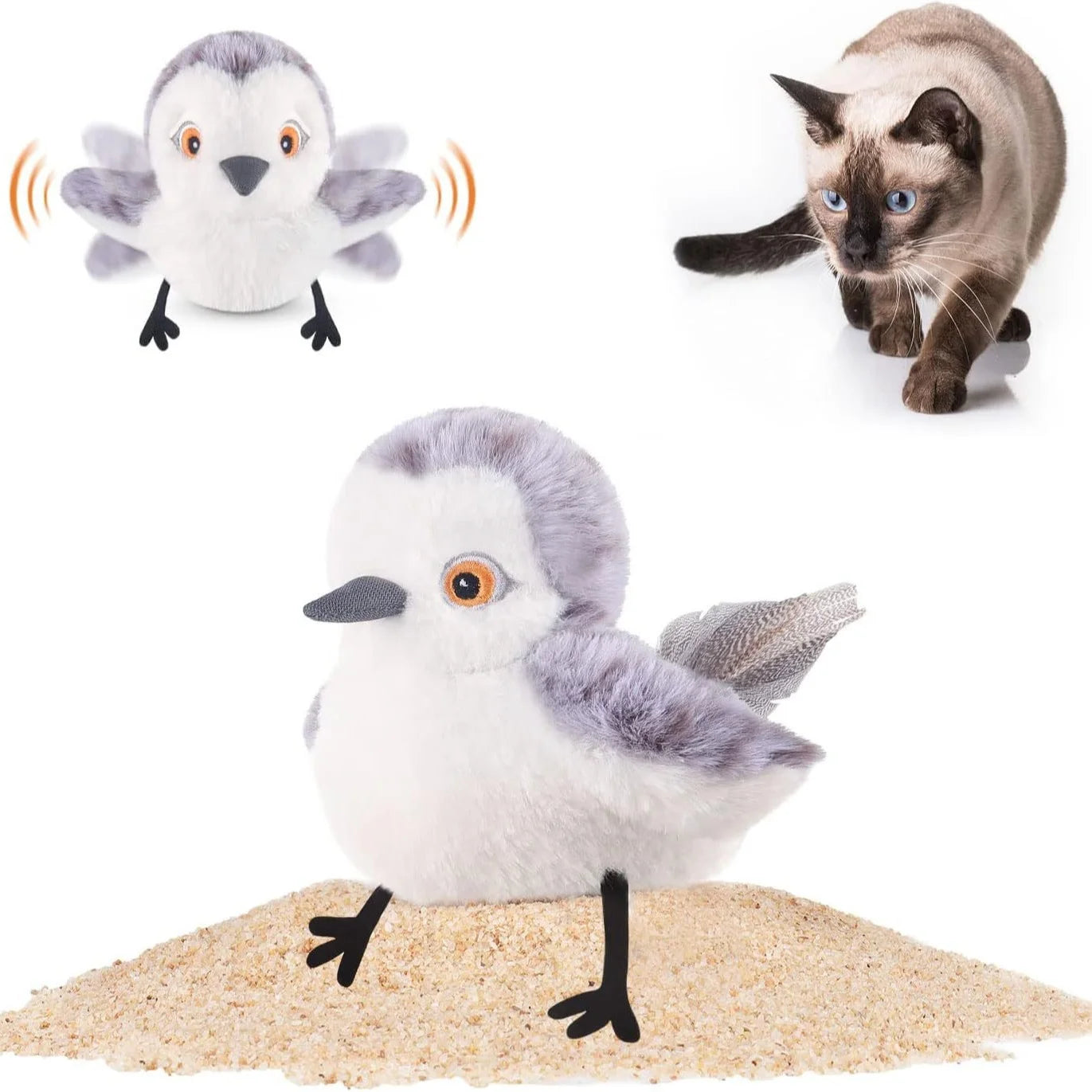 Flapping Bird Catnip Kicker Toy