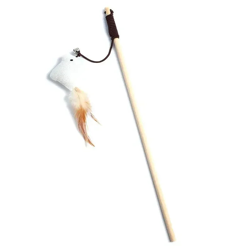 Colorful Feather Cat Teaser Wand