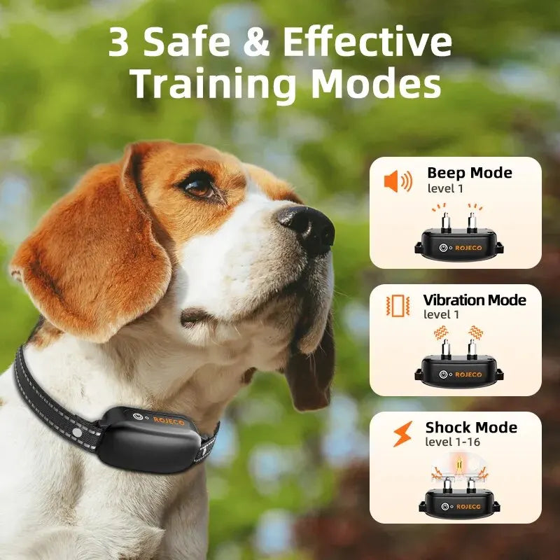 ROJECO Rechargeable Waterproof Dog Training Collar