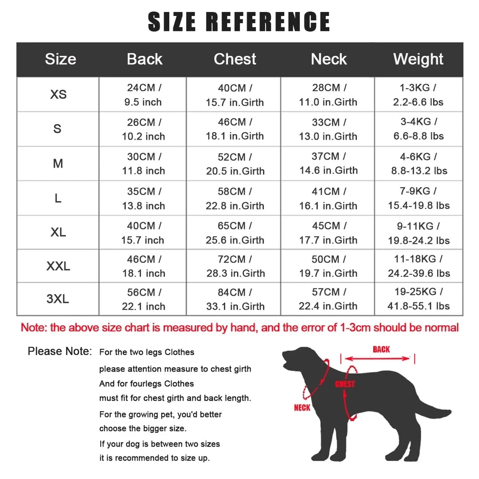 Large Winter Windproof Reflective Dog Jacket