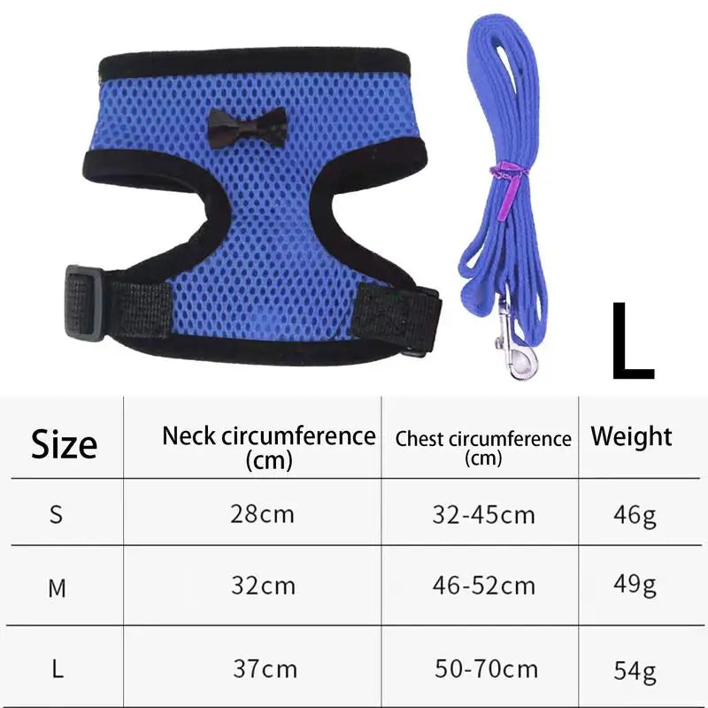 Adjustable Chicken Harness Vest with 3.6ft Training Rope