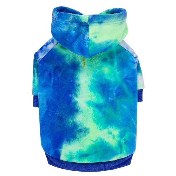 Tie Dye Dog Hoodie with Hat – Winter Coat & Sweater
