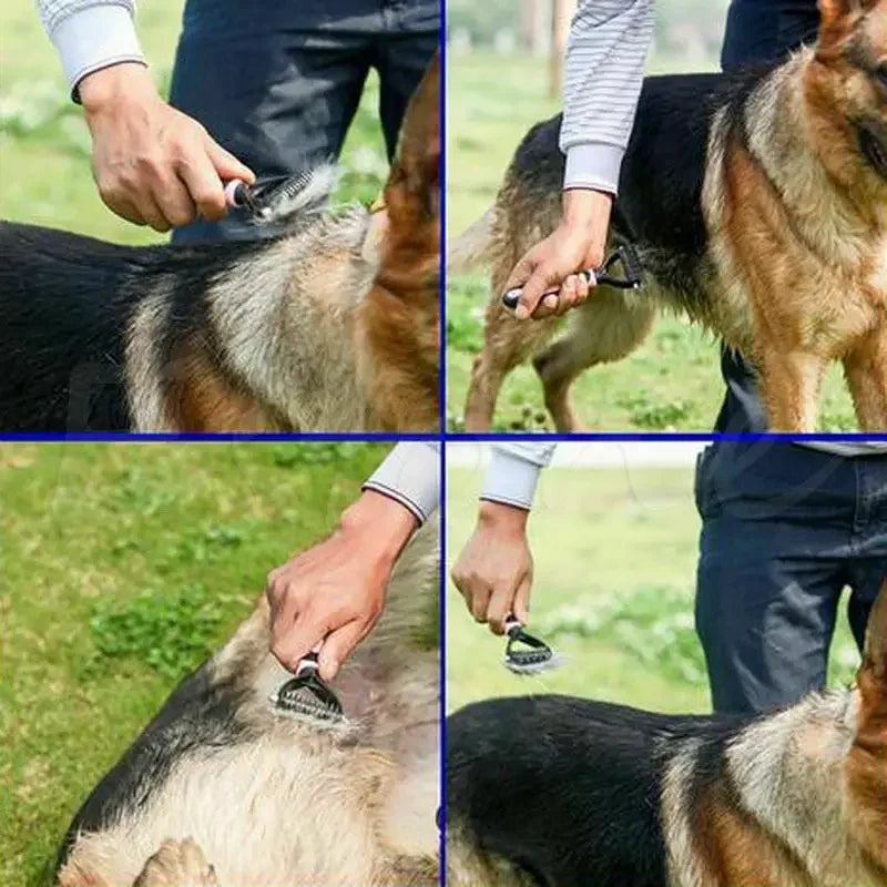 Double-Sided Pet Fur Knot Cutter & Shedding Tool