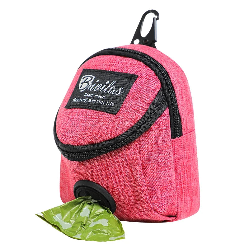 Portable Dog Training Treat Pouch with Poop Bag Dispenser
