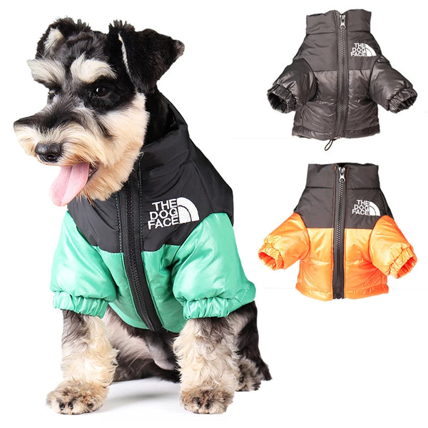 Large Winter Windproof Reflective Dog Jacket