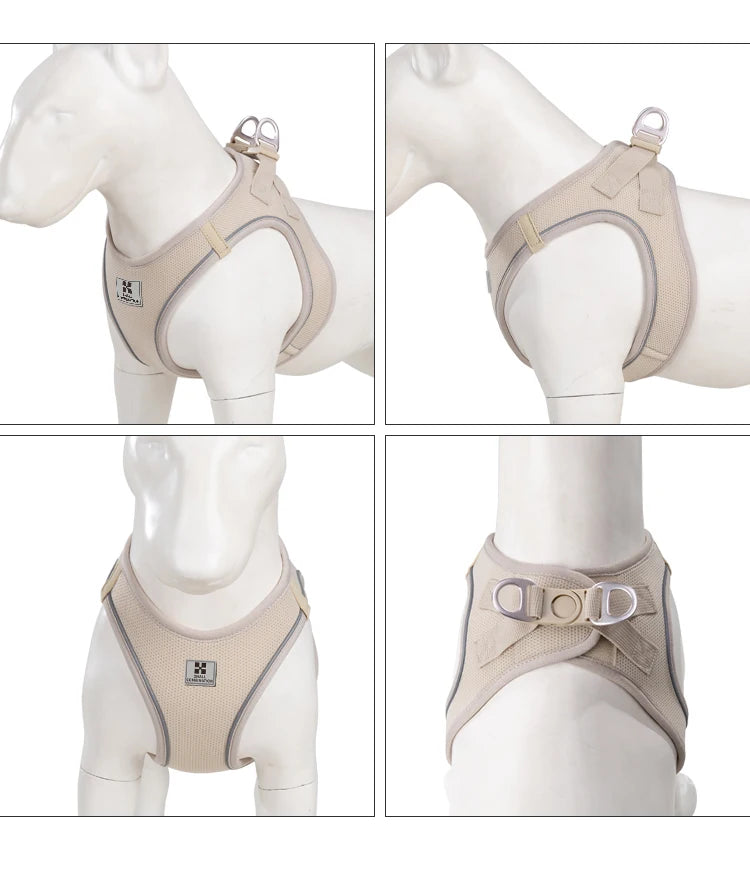 Adjustable Reflective Dog Harness & Leash Set – For Small to Medium Pets
