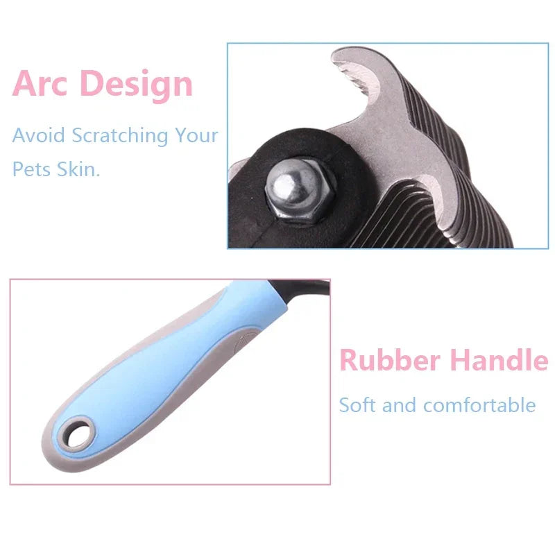 Double-Sided Pet Fur Knot Cutter & Shedding Tool