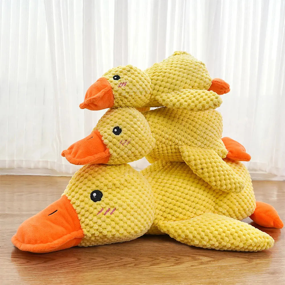 Dog Calming Duck Plush Toy with Quack Sound