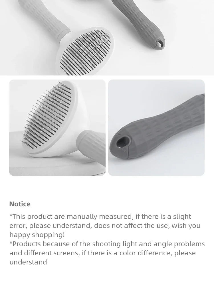 Stainless Steel Pet Hair Removal Brush & Comb – Automatic Grooming Tool